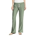 thumbnail image 6 of TRUBKH Linen Pants for Women Paperbag Pant Floral Belt Pants Gaucho Pant Resort Wear for Women 2026 Tapered Pants Vacation Beach Pants Pull On Pants Flowy Gauze Boho Bottoms Lounge Trousers Green M, 6 of 8