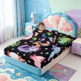 thumbnail image 3 of Manfei Cartoon Animal Fitted Sheet Full,Aquatic Amphibian Axolotl Print Bed Set,3pcs,1 Fitted Sheet and 2 Pillowcases, 3 of 5