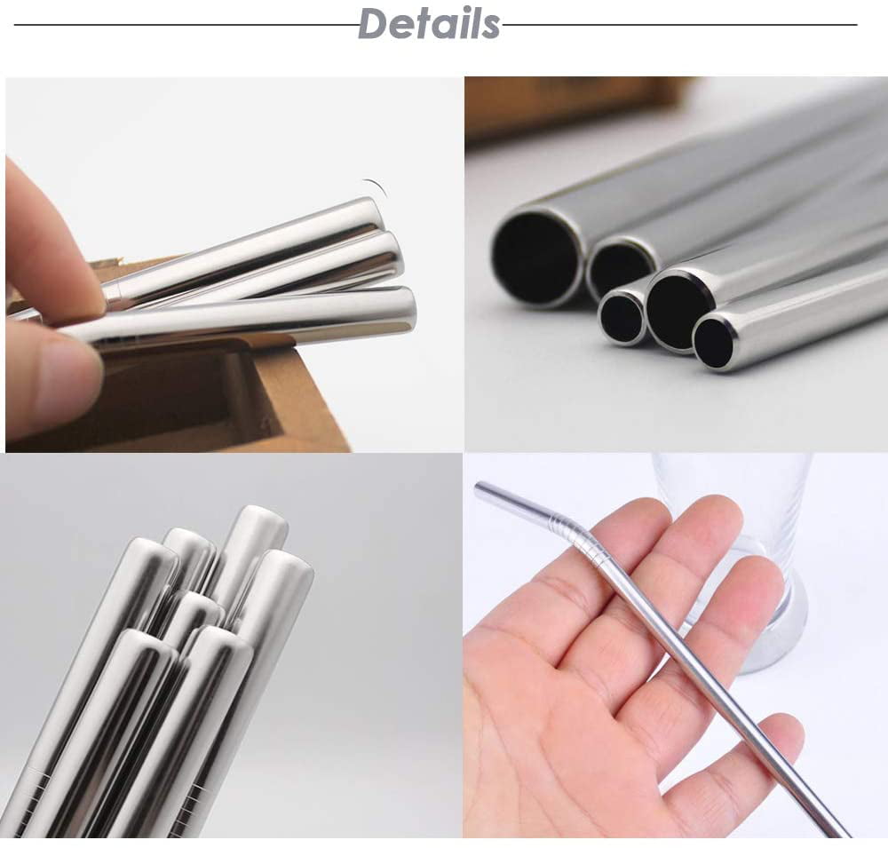 4 Silicone Tips 9mm for 14 Stainless Steel Straws Jumbo Big Gulp