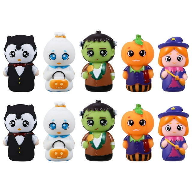 FELTECHELECTR 10 piezas de juguetes interactivos para padres e hijos, marionetas de mano para niños, marionetas de dedo de dibujos animados