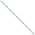 thumbnail image 7 of Auriga Fine Jewelry 925 Sterling Silver Rh-Plated Blue Topaz Bracelet 7.5 inch for Women (L - 7.5inch), 7 of 7