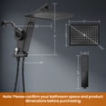 thumbnail image 3 of HOPOPRO 12 Inch High Pressure Rain Shower Head with Filter,Rainfall and Handheld Shower Head with Hard Water Filter, Stainless Steel Shower Hose, 3 of 11