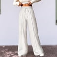 thumbnail image 1 of Pantalón de pierna recta para mujer pantalón de tubo recto cómodo pantalones largos informales ropa de calle, 1 of 6