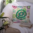 thumbnail image 3 of Monogram Letter Flowers Fabric Decorative Pillow, 3 of 4