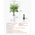 thumbnail image 3 of VEVOR Artificial Areca Palm Tree 5 ft, Fake Palm Tropical Plants with White Tall Planter, Faux Floor Silk Plant in Pot, Large Trees for Home Office Living Room Decor House Warming, Indoor Outdoor, 3 of 9