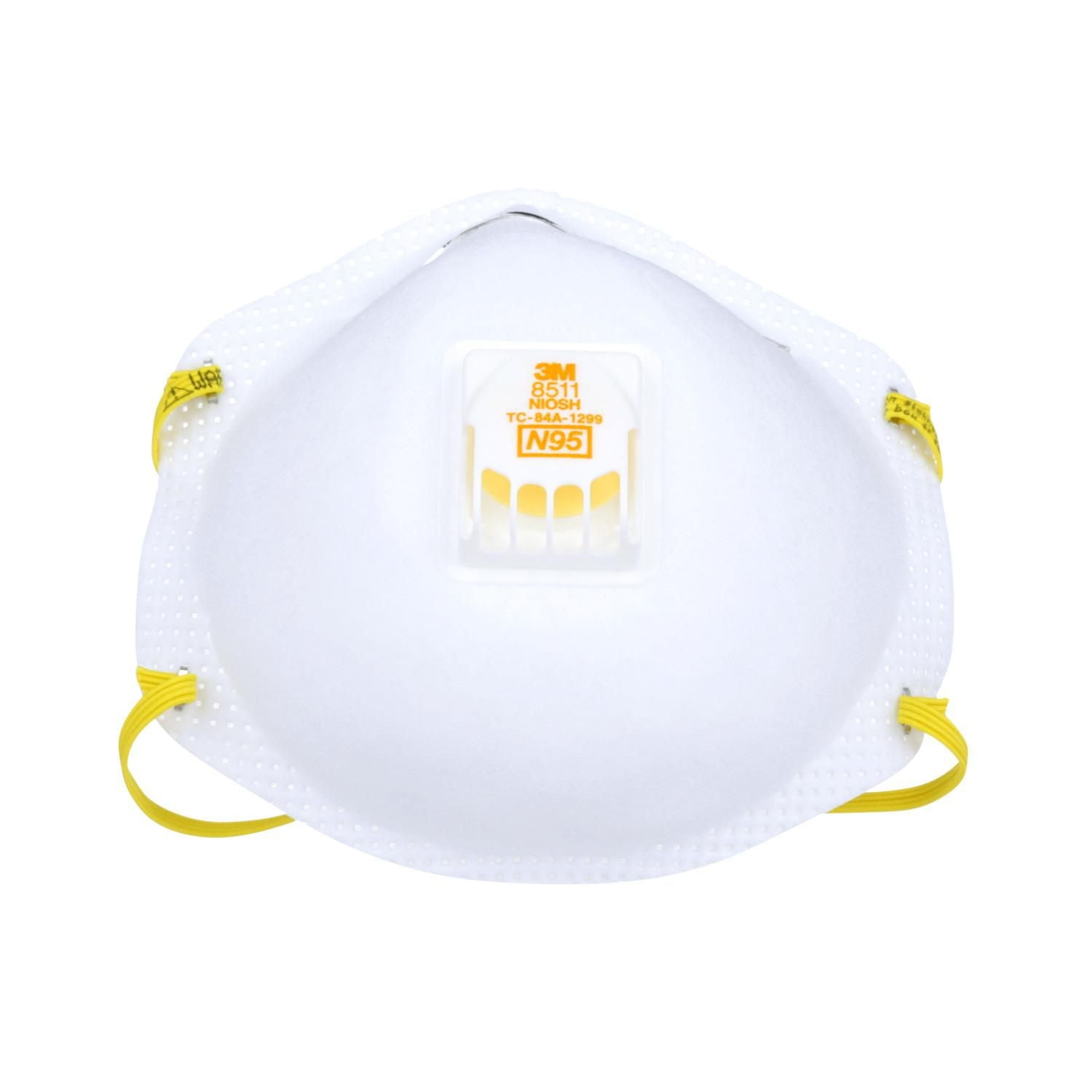 3M™ Respirator 8511PA1-2A-PS-WM, Pro Series, Paint Sanding, N95, Valved, 4/Pack