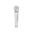 thumbnail image 3 of Gemour Rhodium Plated Sterling Silver 2 ct Round Cut Cubic Zirconia 5-Stone Ring, Size 10, 3 of 4