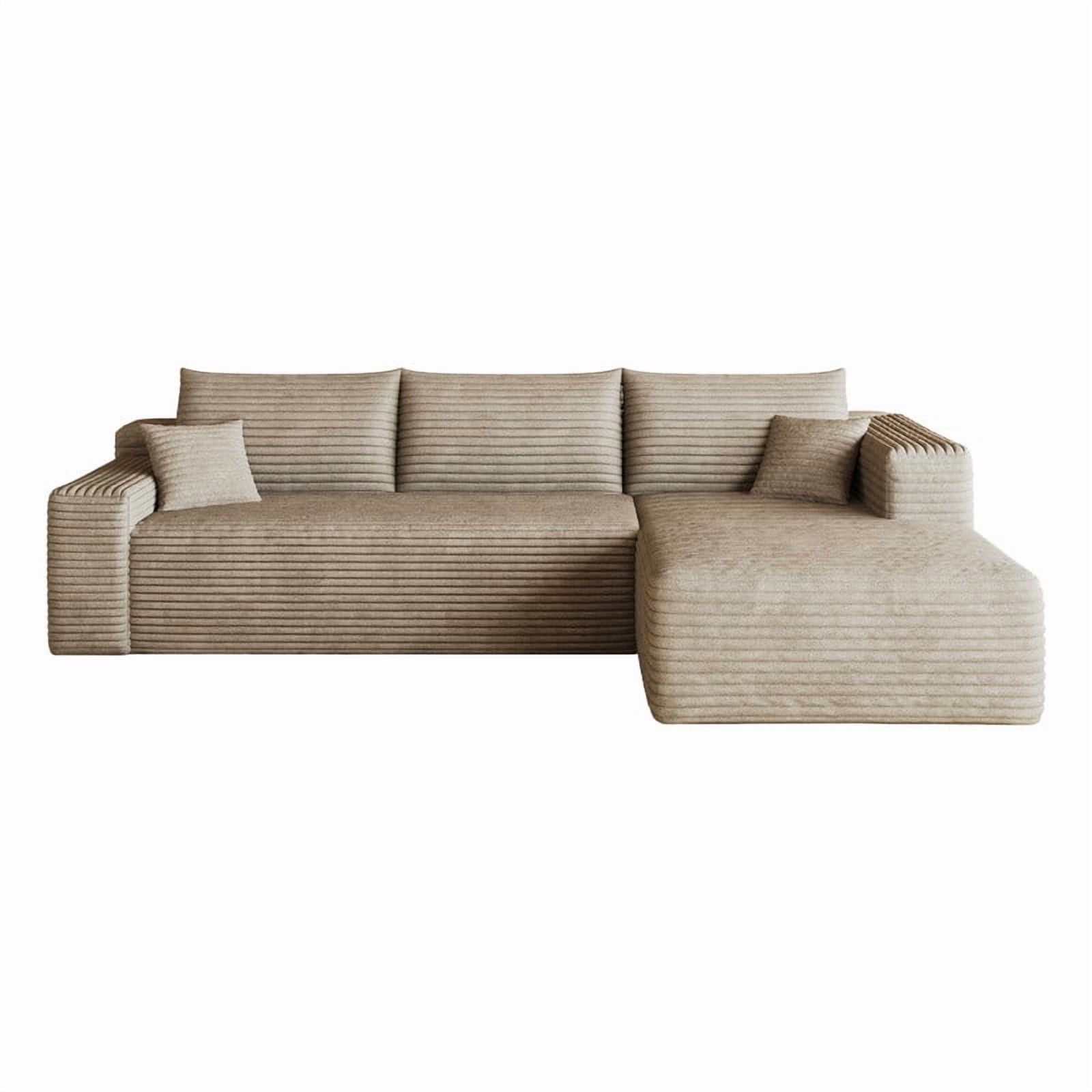 103" Cloud Sectional Sofa, Modern L-Shaped Modular Couch with Chaise Lounge, Minimalist Comfort Deep Seat Sofa for Living Room, Apartment, Bedroom, No Assembly Required