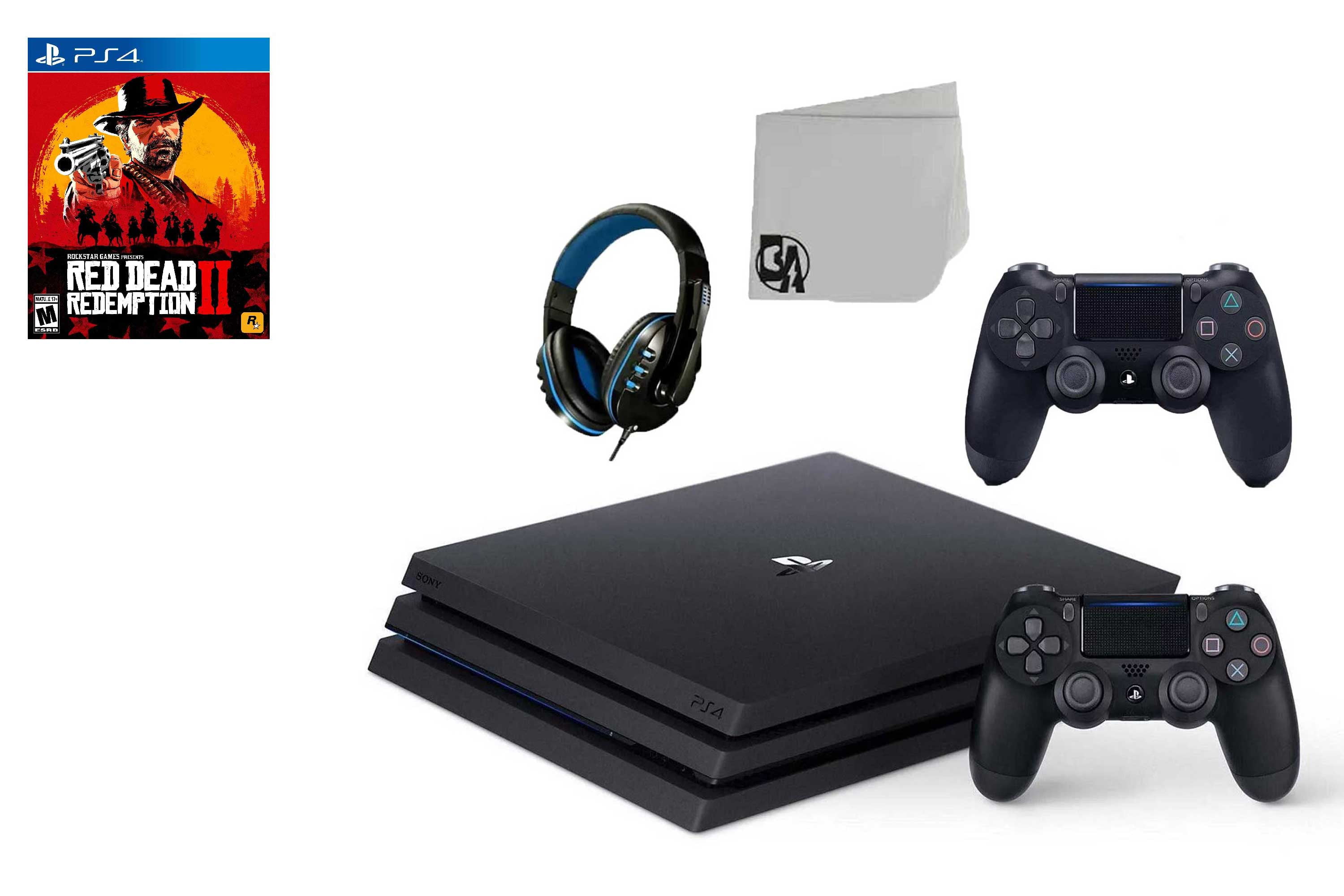 PlayStation 4 Pro 1TB Gaming Console 2 Controller Included with BOLT AXTION Bundle - Walmart.com
