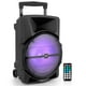 thumbnail image 1 of Pyle Sistema de altavoces PA portátil inalámbrico - Altavoz estéreo de sonido DJ para interiores y exteriores compatible con Bluetooth de alta potencia de 1200 W con entrada USB MP3 AUX de 3,5 mm, luz, 1 of 5