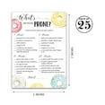 thumbnail image 2 of DONUT Baby Shower Games — WHAT'S ON YOUR PHONE Baby Shower Game — Pack of 25, Doughnut Theme Baby Shower, Couples Co-ed Shower Activity G850-PHN, 2 of 6