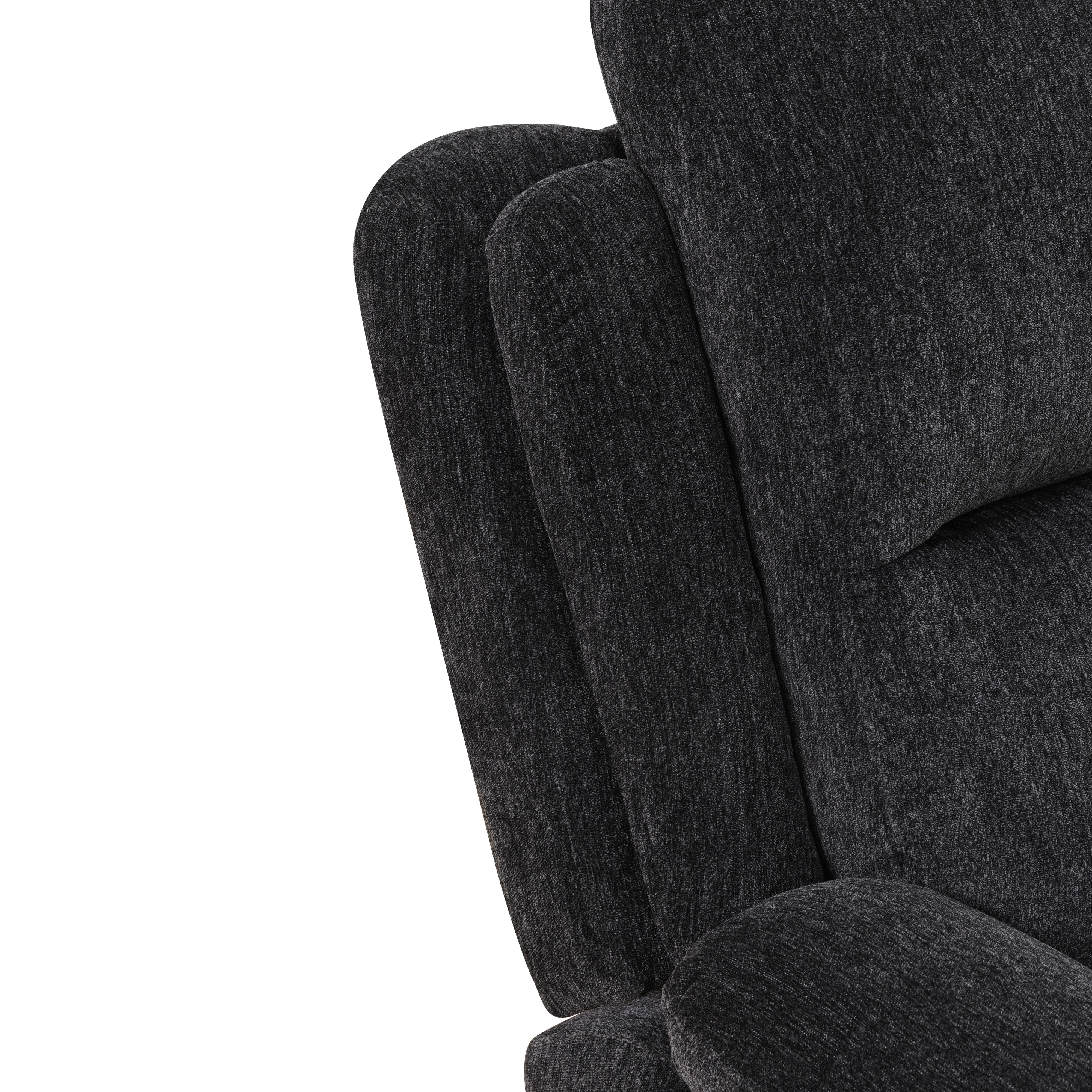 MAYEERTY Intelligent Recliner Sofa Set, Fluffy Plush Fabric with Console & USB Charging for Family Living Rooms