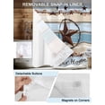 thumbnail image 3 of No Hook Cloth Fabric Shower Curtain with Snap in Liner, Country Star Blue Waterproof Shower Curtains Set with See Through Top Window, Farmhouse Western Texas Star Barn Bath Curtains Shower 36"x78", 3 of 6