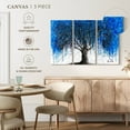 thumbnail image 4 of Elephant Stock Blue Moonlight Tree Wall Art - Horizontal Multi Panel Canvas - Living Room Wall Decor - Floral And Botanical Multi Panel - Blue And White Decor By Ashvin Harrison - 33" x 20", 4 of 4