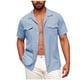 thumbnail image 2 of pstuiky Camisa de manga corta para hombre, Blusas y camisas de cuello redondo con estampado informal de manga corta y cuello redondo para hombre camisas casuales para hombre xxl, 2 of 6
