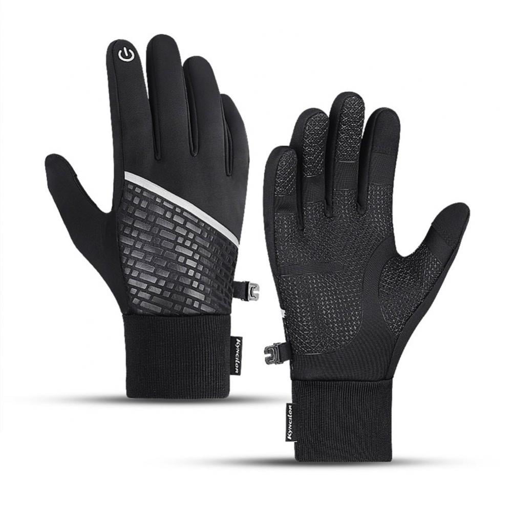 YYOJ Winter Cycling Gloves Running Gloves Touch Screen Anti-slip Touch Screen Anti-slip Heated Thermal Gloves for Outdoor Sports Running Driving Biking Motorcycle