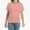 Pink, variant on Womens Casual T Shirts Dolman Short Sleeve Shirts Boat Neck Ruched Tops Summer Lightweight Clothes