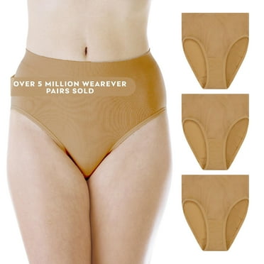 Wearever Women's Incontinence Underwear, Smooth and Silky Bladder Control Briefs, Washable Seamless Panties, 3-Pack