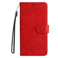 thumbnail image 2 of Mantto Wallet Case for iPhone 12 Pro Max Case with Card Slots Holder Kickstand Embossed PU Leather Magnetic Shockproof Cover with Wrist Strap For iPhone 12 Pro Max,Red, 2 of 7