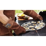 Outset Cast Iron Oyster Grill Pan, 12 Cavity Oyster Cooking Pan, 13.25 x 19.25 x 1