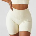 thumbnail image 4 of Gibobby Pantalones De Casuales Para Mujer Pantalones cortos de yoga de fitness para mujer Pantalones cortos de equitación de de cintura alta Pantalones cortos de levantamiento(Beige, M), 4 of 5