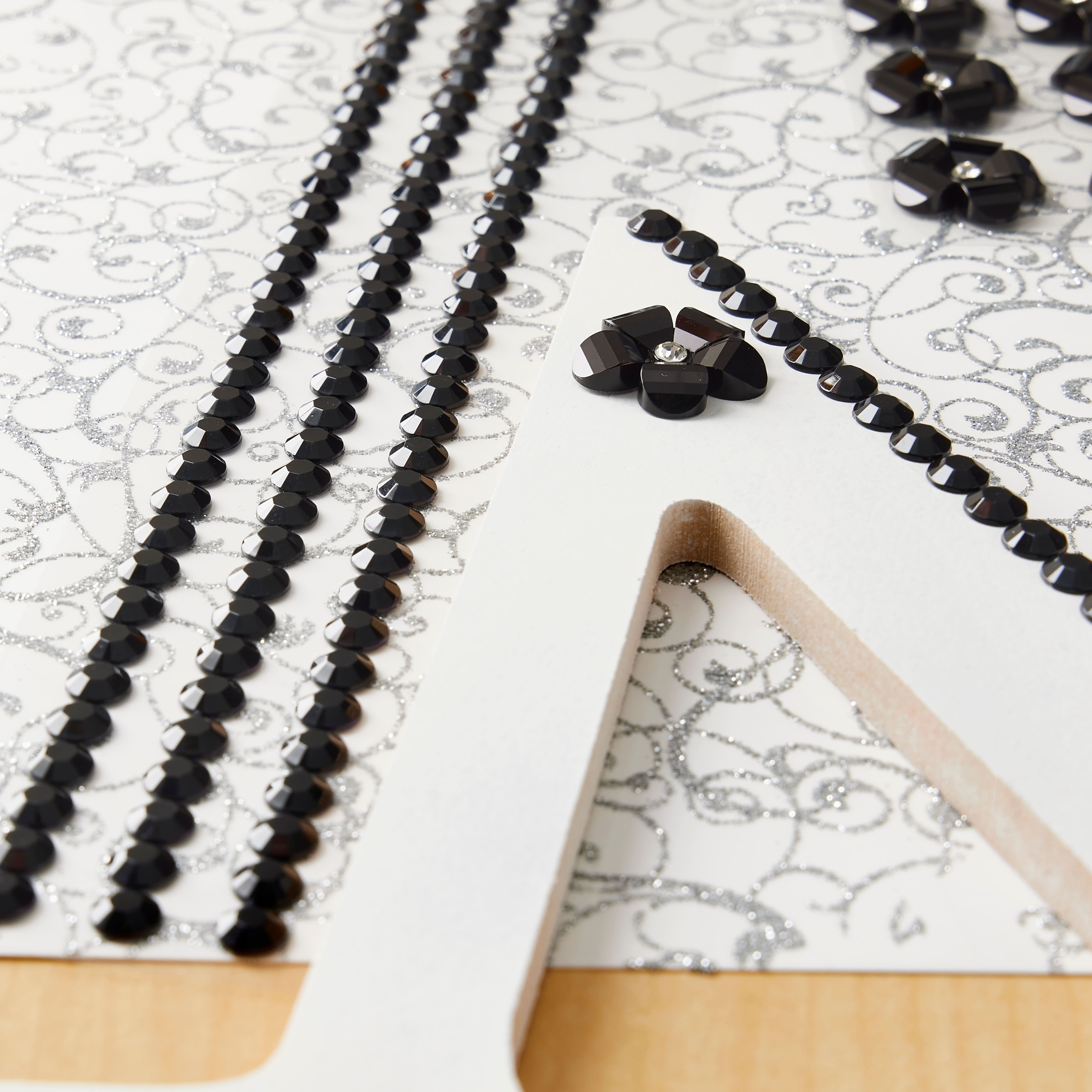 Recollections Black Rhinestone Borders, 12 Packs: 4 ct. (48 total)