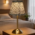thumbnail image 5 of Sterling & Noble Home Brown Floral Rechargeable Table Lamp 11.89in, Cordless Dimmable LED Touch Lamp with Pleated Shade, 5 of 6