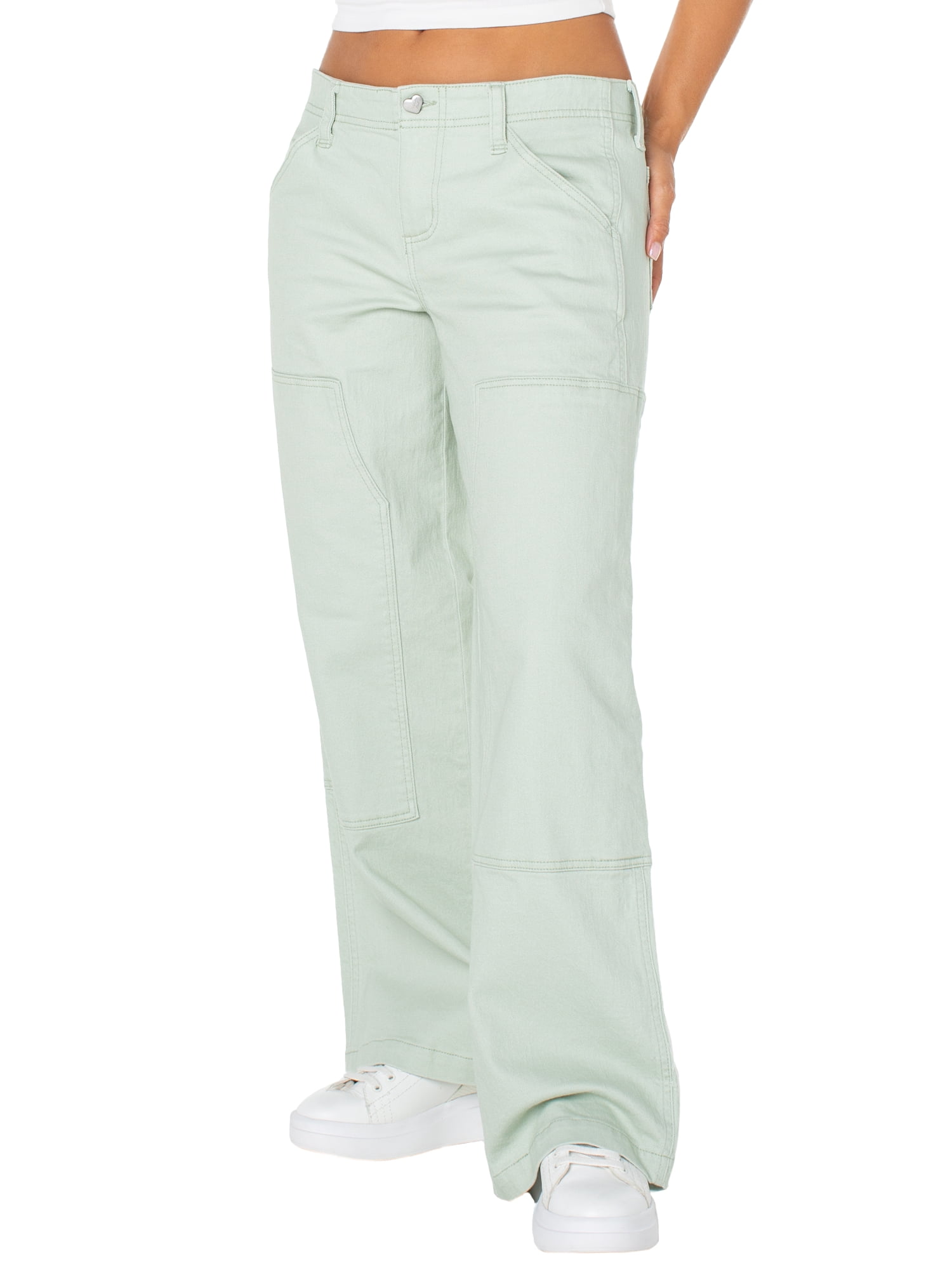 Celebrity Pink Women's Low Rise Baggy Utility Wide Leg Jeans, Sizes 1-21