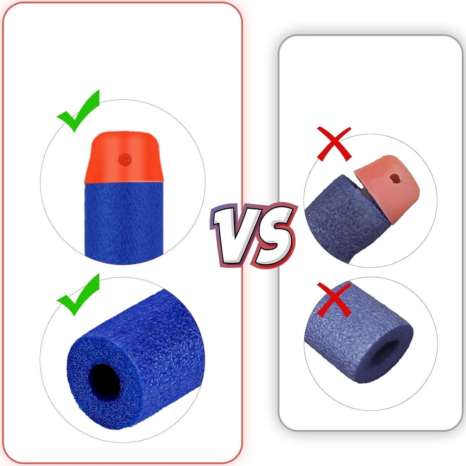 PrimeCook Shop 600PCS Refill Bullets Fit for Nerf Guns N-Strike Elite Series Blasters Toy Guns Darts with Portable Shooting Practice Target Toy Storage Mesh Bag