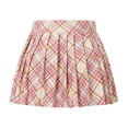thumbnail image 6 of Mini Skirts for Women Plaid Pleated Skirts Cute Comfortable Summer Loose Womens Short Skirt Light Pink XL, 6 of 7