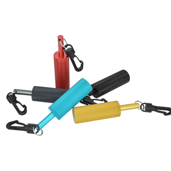Diving Safety Rattle Stick Signal Bell with 360° Rotating Quick Hook Underwater Bell Ding Rod Diving Equipment Gold