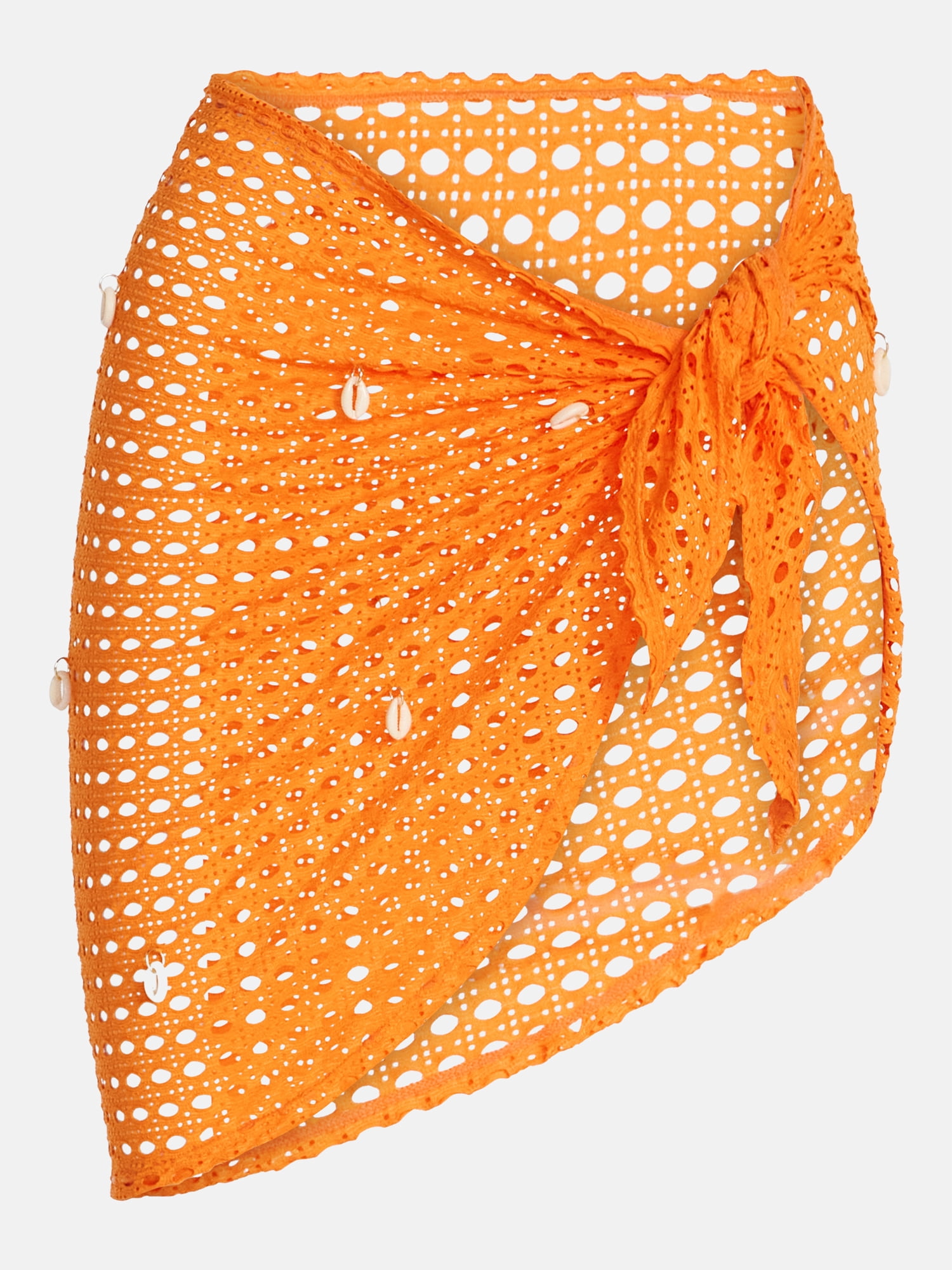 Hot Girl Summer by Megan Thee Stallion Women's and Women's Plus Thee Shell Skirt Crochet Sarong Coverup, Sizes XS-3X