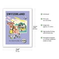 thumbnail image 2 of Switzerland - Allmogekor Swiss Cow - KLM Royal Dutch Airlines - Vintage Airline Travel Poster c.1959 - Bamboo Fine Art 290gsm Paper Print (Unframed) 24x32in, 2 of 4