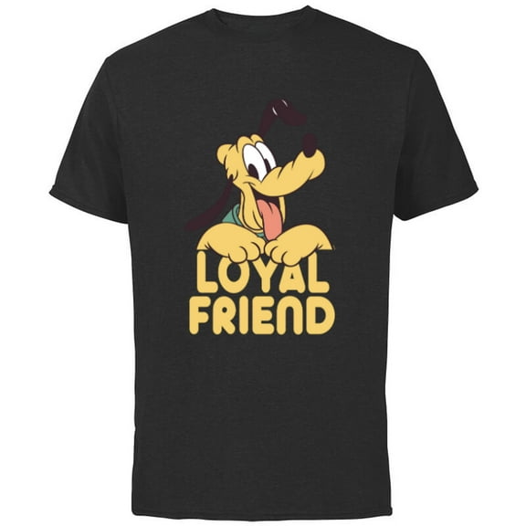 Disney Pluto Mickey Mouse’s Dog Pal Loyal Friend - Short Sleeve Cotton T-Shirt for Adults - Customized-Black