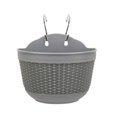 thumbnail image 1 of YOPTOP Wall Hanging Planters Railing Hanging Planters Plastic Plants Pot Wall Mounted Hanging Basket Fence Flower Pots Plants Container with Hooks 1pc,Grey,L, 1 of 9