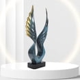 thumbnail image 5 of NFTIGB Abstract Wing Sculpture Artistic Decorative Resin Statue Ornament for Living Room Office Champagne Blue (19.3 inches / 49 cm), 5 of 9