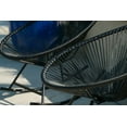 thumbnail image 6 of Xbrand 34.6" L Oval Black Rattan/Steel Indoor Outdoor Hammock Weave Rocking Chair (Set of 2), Lawn and Garden Lounge, Weather Resistant, Modern Patio Furniture, 6 of 6