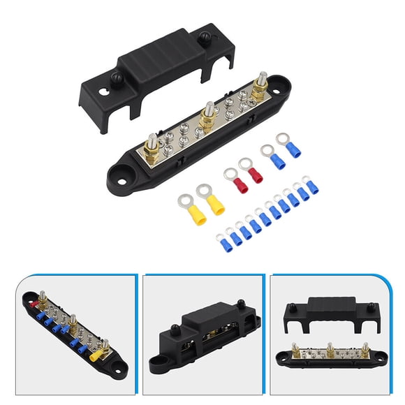 WHAMVOX 17 Pcs Power Distribution Block Electrical Power Distribution for RVs Black Zinc Alloy