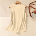 thumbnail image 4 of Summer Tank Tops for Women Button down Embroidered Lightweight Boho Sleeveless V-Neck Tops Summer Cute Loose Gauze Shirts 2026 by Awwp Beige L, 4 of 8