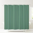 thumbnail image 5 of Cortina de ducha a rayas - Rayas verdes y verde azulado - Decoración moderna y colorida para el hogar - Cortina de ducha de tela para cualquier baño - 180 x 180 cm (rayas verdes y verde azulado), 5 of 5