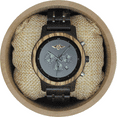 thumbnail image 1 of Angie Wood Creations Dark Sandalwood and Stainless Steel Women’s Watch, 1 of 7
