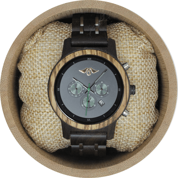 Angie Wood Creations Dark Sandalwood and Stainless Steel Women’s Watch