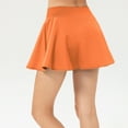 thumbnail image 3 of SWSMCLT Women's Casual Stretch Yoga Scooter Skirt Skort Cute Mid Rise Light Workout Comfy Yoga Running Orange Large, 3 of 4