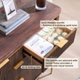 thumbnail image 2 of OKD 7 Drawers Dresser for Bedroom, Luxury Style Modern Dresser TV Stand with Fluted Fronts, Wood Storage Large Dressers Organizer for Bedroom Living Room, Dark Walnut, 2 of 5