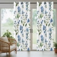 thumbnail image 5 of Outdoor Curtains for Patio Waterproof, Blue Flowers Outdoor Privacy Panels Grommet, Spring Floral Farmhouse Leaves Rustic Blackout Outside Curtains for Porch/Cabana/Pergola/Gazebo 54"x84", 2 Panels, 5 of 8
