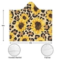 thumbnail image 3 of Wearable Blanket,Beige Leopard Sunflower Pattern Hooded Wearable Sherpa Blanket for Adults & Teens,Winter Poncho Shawl Wrap Cape Thick Warm,50"x60", 3 of 5