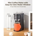 thumbnail image 4 of Sboly Single Serve Coffee Maker for K-Cups & Ground Coffee, Mini One Cup Machine with 6-12 oz Brew Sizes, Water Window & Descaling Reminder, Compact Instant Coffee Maker, Black, 4 of 8