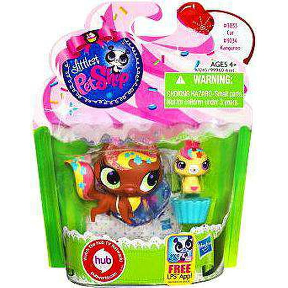 Littlest Pet Shop Cat & Kangaroo Friend Figures, 2 Pack