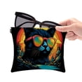 thumbnail image 6 of FeBohao 2 PCS Cosmetic Shrapnel Bag Sturdy Makeup Toiletry Bags Wallet Vegan Leather Compact Small Box Trendy Baby Lipsticks Simple Tote Holder Valentines Cation Abstract Cat, 6 of 6