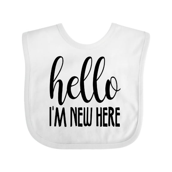 Inktastic Hello, I'm New Here Boys or Girls Baby Bib